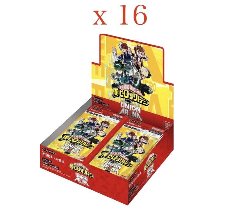 Case (16 Boxes) Bandai Union Arena My Hero Academia Booster Box FedEx IP JPN
