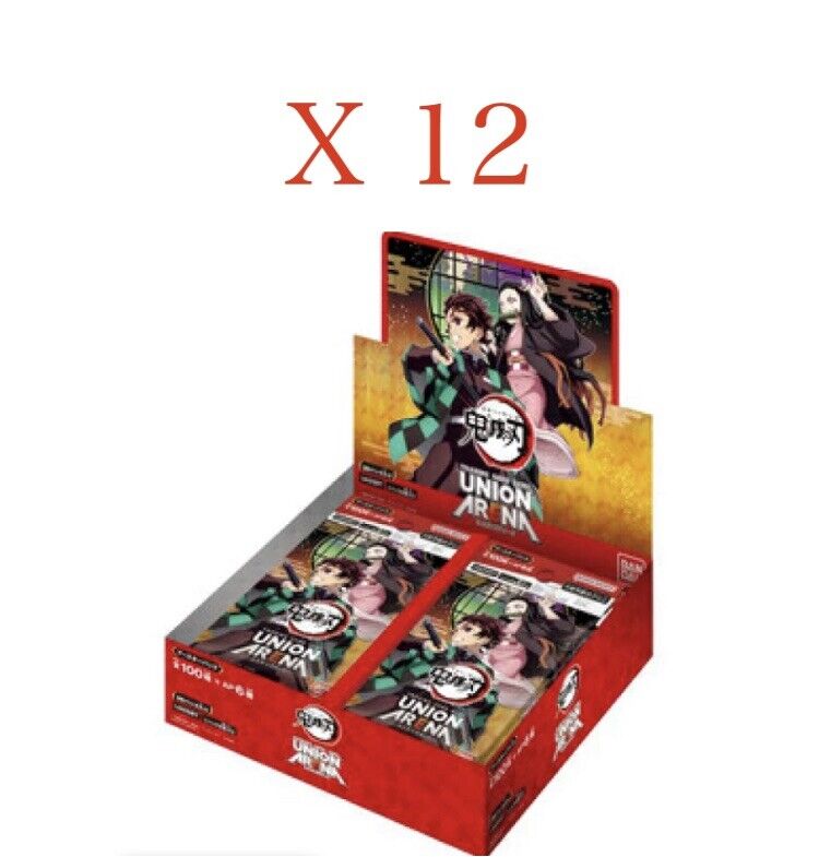 Bandai UNION ARENA TCG Demon Slayer Seald Case (12 x Booster Boxes) FedEx IP JPN